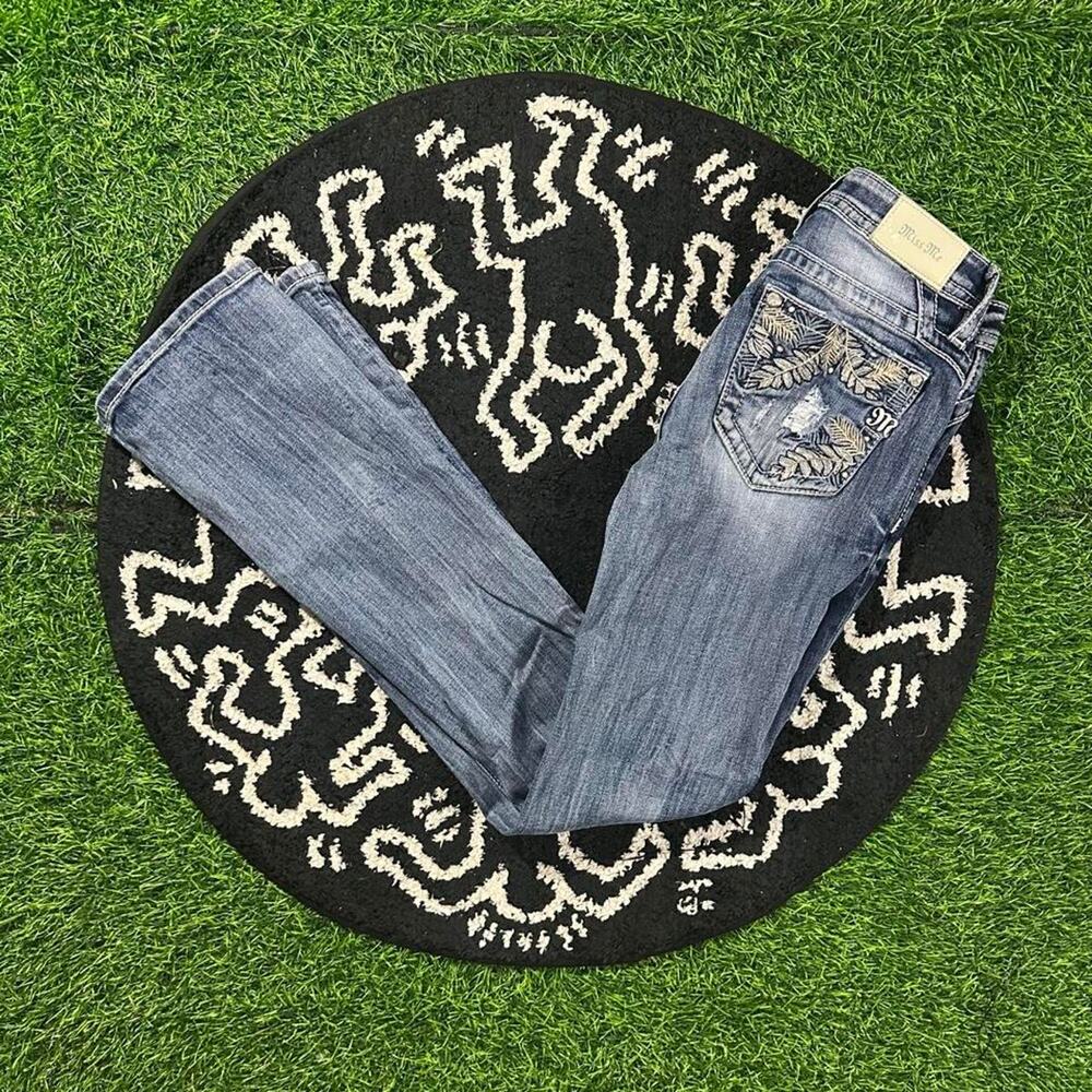 2000s Women’s Miss Me Y2K Skinny Bootcut Denim Jeans - 25x32 (Width/Length)